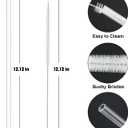 2 x 10 Pcs Replacement Straw for Stanley Cup 40 oz 30 oz 64 oz Tumbler, Dishwasher Safe Clear Reusable long Straws with Cleaning Brush for Stanley Adventure Tumbler Accessories