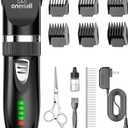 Oneisall Quiet Cat Clippers for Matted & Long Hair, 2-Speed Cordless Pet Shaver Grooming Kit for Cats, Small Dogs & Animals (Black)