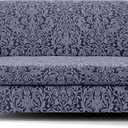 SUBRTEX 2 Piece Couch Covers, Jacquard Damask 3 Seater Sofa Cover with Seat Cushion, Stretch Sofa Slipcovers Non Slip Furniture Protector for Dogs Pets (Large, Grey)