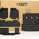 LASFIT Floor Mats & Cargo Mat for Nissan Pathfinder 7/8 Seats 2026 2025 2024 2023 2022, All Weather TPE Custom Fit Floor Liners for Pathfinder SV/SL/Platinum Car Mats & Trunk Mats Accessories, Black