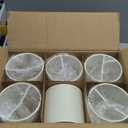 LAMPWELL KIKI Beige Clip on Chandelier Lamp Shades Set of 6,Small Lamp Shades Clip on bulb,5"×5"×H5",Mini Fabric Drum Lamp Shade,FOR CANDLE BULB AND SMALL GENERAL BULB