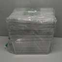 Zero Zoo 4Pack Large Stackable Kitchen Storage Drawers, Clear Foods Organizer Bins with Handles, Easily Assemble for Bathroom, Kitchen, Pantry, Cabinet, Closet(XL-UP Handle)