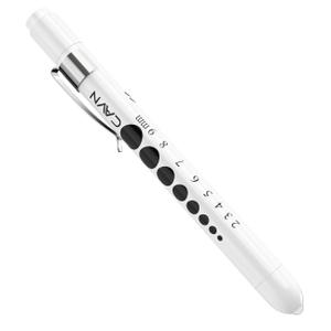 CAVN Pen Light with Pupil Gauge LED Penlight for Nurses Doctors, Reusable Medical Penlight for Nursing Students (White)