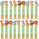 Shappy 32 Pcs Bubble Wand Bulk for Kid 6 Color Bubble for Graduation Birthday Party Favor Jungle Wild One Supplies,Goodie Bag Filler, Classroom Prize(Jungle Animals)