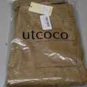 utcoco Mens Loose Multi-Pockets Cotton Twill Cargo Military Pants Outdoor Work Trousers Size 30
