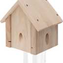 Carpenter Bee Trap for Outside - Best Bee Trap - Cabin Style Nature Hanging Wood Carpenter Bee Traps Outdoor - Insect Traps with Removable Vault (1 Pack)