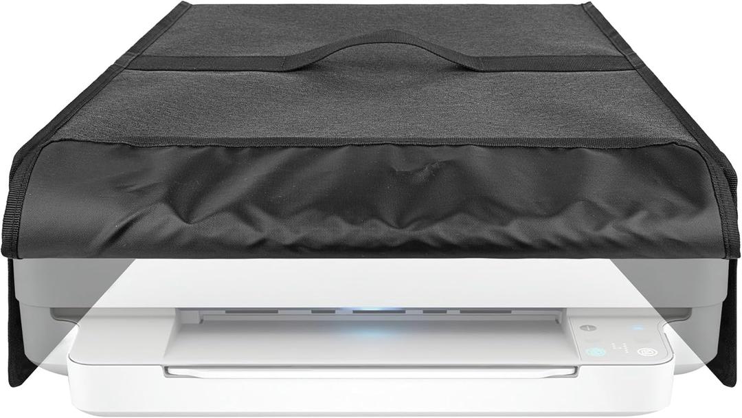 Printer Dust Cover Compatible with HP Envy 6020e / 6055e / 6065e / 6075 / 6155e / 6455e / 6458e / 6555e, Smart-Tank 5000, DeskJet 2755e / 2855e / 3630 / 5055 Printer - Dark Grey