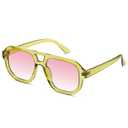 livho Trendy Polarized Square Aviator Sunglasses Women Men Square Eyewear Frame, Retro Sun Glasses for Women Men 2025 Shades