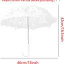 Mini White Lace Parasol Umbrella, 17x18 Inches Vintage Bridal Decorative for Tea Party, Small Photography Prop, Craft for Kids Women Wedding Party Photo Props (Rose)