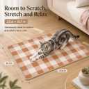 Cat Scratcher Mat, Natural Sisal Cat Scratch Pad for Cats | Rug-Style Sisal Cat Scratch Mat, Floor or Wall Use, Anti-Slip Backing, Hook-and-Loop Strips, 23.6 x 15.7 Inch, Coffee White