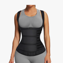 FeelinGirl Waist Trainer for Women Latex Waist Trainers Vest Plus Size Waist Cincher Corset 3 Belts Hooks Steel Bones, L