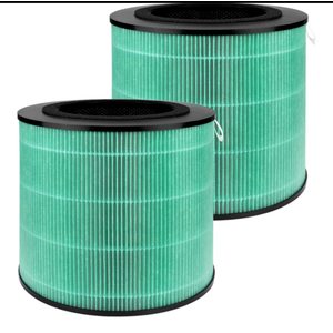 2 Pack 08W 09W Air Filter Replacement Compatible with 08W 09W Air Purifier, 4-in-1 High-Efficiency HEPA Air Filter- Pet Dander Version,Green.