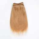 W0027S-03 MOREZMORE Doll Hair Weft 36" 3 ft Straight Honey Blonde Natural Goat Hair Weft for Dolls or Puppets