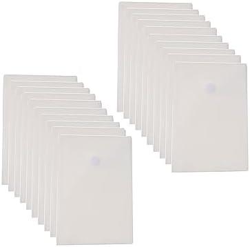 YESSART 6’’ x 9’’ Vertical Clear Plastic Envelopes Receipt Stickers File Storage 20 Pack Hook Loop Closure