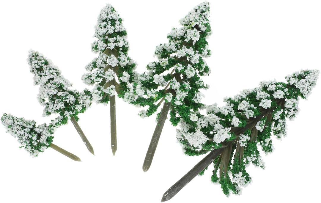 ARTIBETTER 5pcs Miniature Pine Tree Models for Diorama and Train Scenery Realistic Scenery Decoration for Architecture and Landscape Projects