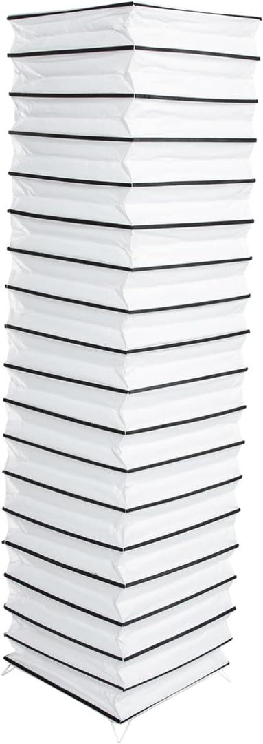 Uonlytech Floor Lamp Shade Rice Paper Vertical Light Cover for Home Bedroom Living Room Decoration Easy Installation Nordic Style (Black)