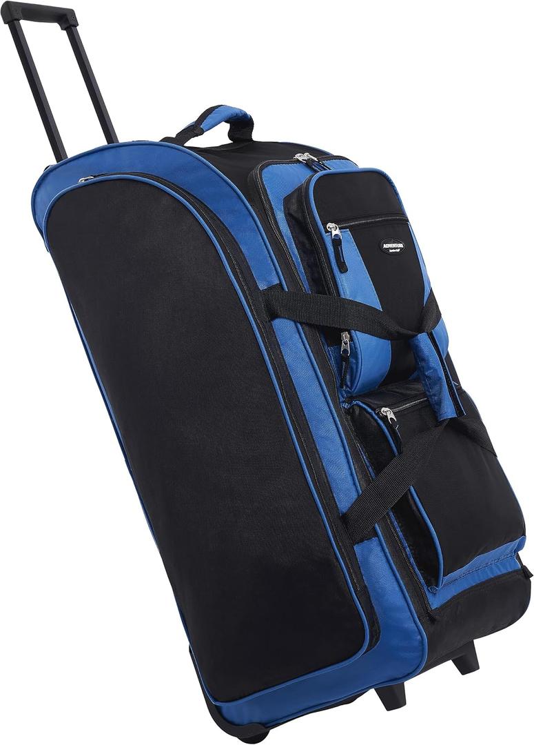 Travelers Club Xpedition 30 Inch Multi-Pocket Upright Rolling Duffel Bag
