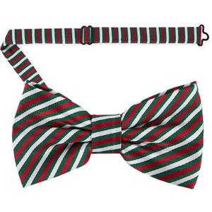 2 x DecTwig Christmas BowTie for Men - Festive Red Holiday BowTies with Snowflake Patterns, Funny Christmas Neck Bow Ties For Men (001-stripe)