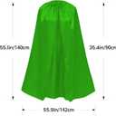 Wildarms Adult Superhero Capes- Halloween Vampire Capes, Adult Capes Cosplay Costume Party (Green)