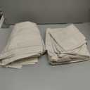 100% Blackout Shield Linen Blackout Curtains for Bedroom 84 Inches Long, Back Tab/Rod Pocket Living Room Drapes, Thermal Insulated Blackout Curtains 2 Panels Set, 50" W x 84" L, Cream