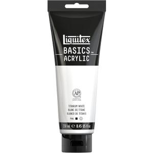 Liquitex BASICS Acrylic Paint, 250ml (8.5-oz) Tube, Titanium White