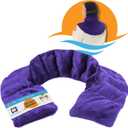 SunnyBay Microwave Heating Pad, Microwavable Heated Neck and Shoulder Wrap with Extra Coverage for Upper Back Pain Relief, Odorless Weighted Dual Purpose Cape for Moist Hot or Cold Therapy, Purple