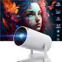 Mini Projector with Wifi and Bluetooth Proyector Porttil 4k with Android 11 180 Adjustable Keystone Correction,Phone Projector is Suitable for Smart Projector used on wall, room, bedroom, outdoor