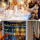 Treela 36 Pieces Flameless Taper Candles Flickering Faux LED Battery Operated Electric Fake Candles for Christmas Halloween Birthday Wedding Party(White,0.8x11 Inches,Smooth)