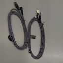 USB Type C Cable AINOPE [2-Pack, 1.6ft] 3.1A Type C Charger Fast Charging Right Angle, Durable Nylon Braided USB C Cable, Smartphone (Grey)