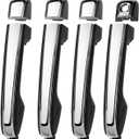 Exterior Door Handle Set Compatible with 4Runner GX460 2010-2020, Not for Keyless Entry, 4 Pack Front Rear Left Right Outside Door Handle 6921035180B0, 6921060260, Chrome