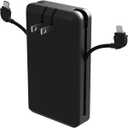 Mophie Powerstation Plus Ultra 10,000mAh Power Bank - Integrated USB-C and Lightning Cables and Foldable Wall Prongs  Fast Charging for Smartphones, Tablets, and More