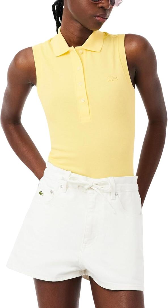 Lacoste Women's Slim Fit L.12.d Sleeveless Stretch Polo Shirt (2)