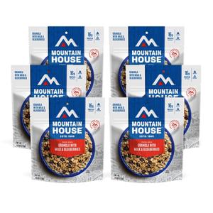 Mountain House Granola with Milk & Blueberries Freeze Dried Backpacking & Camping Food 6-Pack BB Date MAY 2025