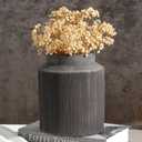 Farmhouse Vase for Home Decor, Vintage Rustic Terracotta Flower Vase Suitable for Home Decor, Living Room, Shelf, Dining Table. Large 7.2 * 9 in (Dark Brown)