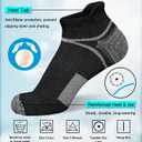suaskk Men's Athletic Cushioned Ankle Socks, Comfort Wicking Anti-Blister Running Sock 5 Pairs (M)