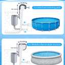 Pool Skimmer, Above Ground Pool Skimmer with 10 Pcs Skimmers Socks, Floating Pools Surface Skimmers Basket, Wall Mount Pools Maintenance Accessories for Inflatable and Metal Frames