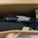 Drive Medical Blue Streak Lightweight Wheelchair - Portable Folding Mobility Aid - Swing-Away Footrests - Desk Arms - Durable Steel Frame - Easy Transport & Storage - 18-Inch Seat
