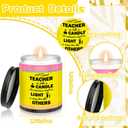 2 Pcs Teacher Appreciation Gifts Teacher Candle Pencil Designed Candles for Teacher Appreciation Week Graduation Party Favors Birthday Gifts for Women Teacher