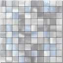 VAOVI Peel and Stick Backsplash for Kitchen Metal Mosaic Square Fireplace Tile Heat Resistant Wall Stickers (Blue Gray, 10PCS)