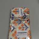 Navy Blue Orange Floral Block Print Pillow Covers 18x18 Inch Set of 2, Fall Vintage Flower Pattern Decorative Throw Pillowcases Outdoor Farmhouse Cushion Covers Seasonal Rustic Sofa Couch Bed Decor