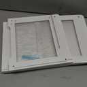 BAMBANG Bamboo Bread Box for Kitchen Counter, Large Capacity Bread Storage Container Farmhouse Bread Box with 3 Sides Wavy & Back Clear Window, Breadbox Bread Bin Holder for Homemade Bread, White