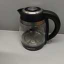 Chefman Electric Kettle, 1.8L 1500W, Hot Water Boiler, Removable Lid for Easy Cleaning, Auto Shut Off, Boil-Dry Protection, Stainless Steel Filter, BPA Free, Borosilicate Glass Electric Tea Kettle (Black)