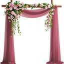 Magenta Chiffon Fabric 6.7 Yards - Wedding Arch Draping Fabric 29" x 20ft Magenta Sheer Curtains Wedding Decorations for Ceremony Backdrop
