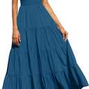 PRETTYGARDEN Women's 2026 Casual Loose Plain Maxi Sundress Smocked Tank Dress Sleeveless Spring Beach Tiered Long Dresses