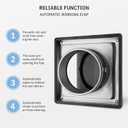 HWG 6" Outdoor Dryer Vent Cover – Stainless Steel Wall Vent Hood with Gravity Flap – Weatherproof Exterior Exhaust Fan Cover for Home & Commercial Use – Pest & Draft Protection
