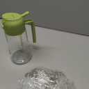 TrendPlain 16oz/470ml Glass Olive Oil Sprayer for Cooking  2 in 1 Olive Oil Dispenser Bottle for Kitchen Gadgets and Air Fryer Accessories, Salad, BBQ - Black & Green