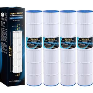 POOLPURE PLFPCC130 Pool Filter Replaces Pentair CCP520, R173578, PCC130, Ultral-A7, Unicel C-7472, Filbur FC-1978, FC-6475, Pentair Clean and Clear Plus 520, 817-0131, 178585, L x OD: 32 1/16"x7"
