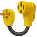 NEMA 14-30P to 14-50R EV Charger Adapter Cord 30 AMP Dryer to 50 AMP EV/RV Conversion Adapter for Leave 2 Charging, Compatible with Tesla and RV Use