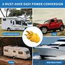 NEMA 14-50P to TT-30R RV Adapter, 50 Amp Male to 30 Amp Female RV Plug Adaptor Connector, 30 Amp RV Adapter for RV, Camper, and Generator, Durable Plug for Outdoor Adventures