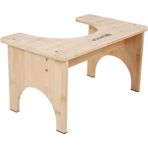 Bamboo Toilet Stool  Ergonomic, Eco-Friendly, Non-Slip Bathroom Stool for Healthy Digestion, Improved Posture & Comfortable Squatting Position, Compact & Space-Saving Design